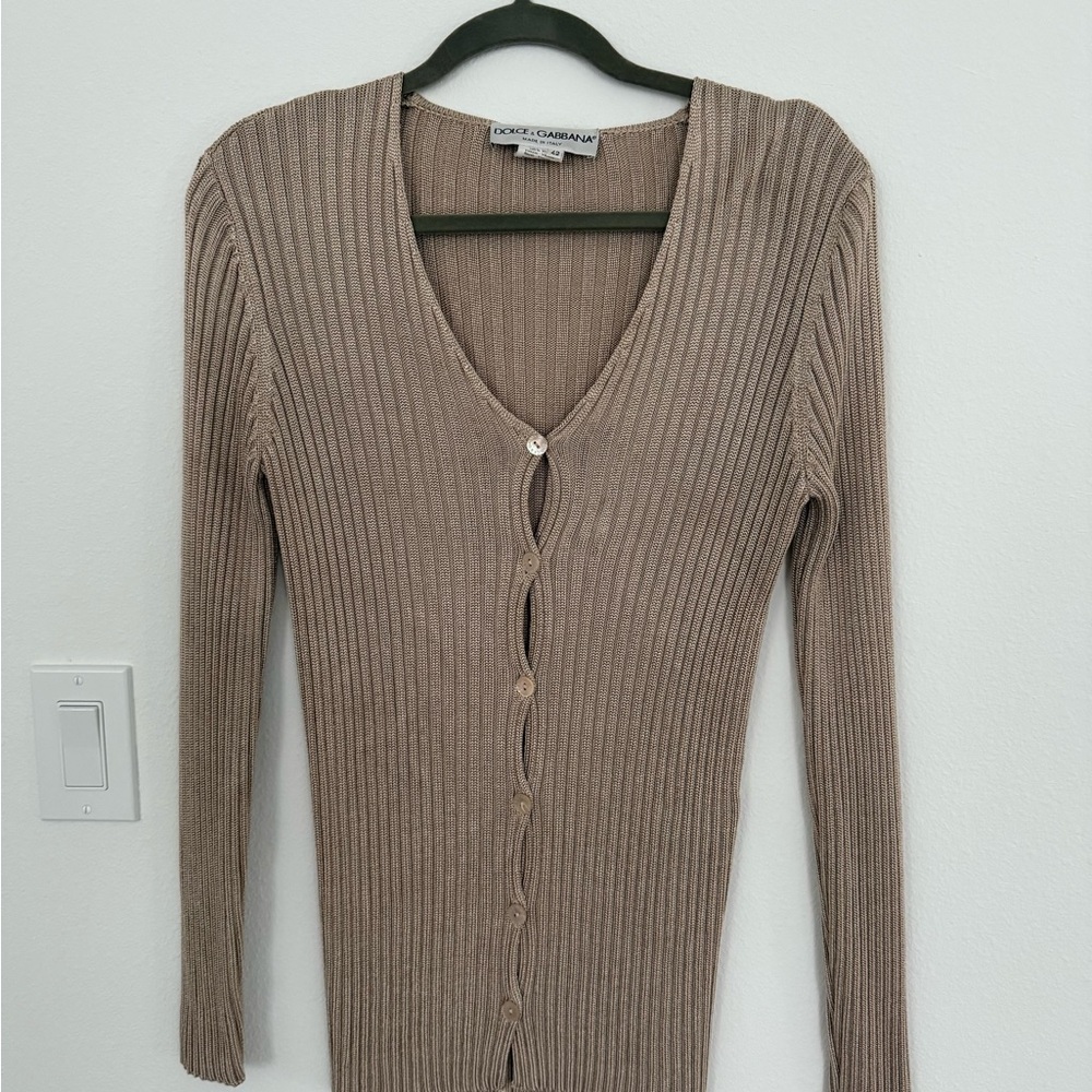 Dolce & Gabbana Women's Tan Ribbed knit